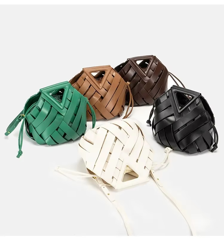 Women'S Accessories Purse - Trendige Vegane Leder-Gewebte Tragetasche Modische Damen-Umhängetasche