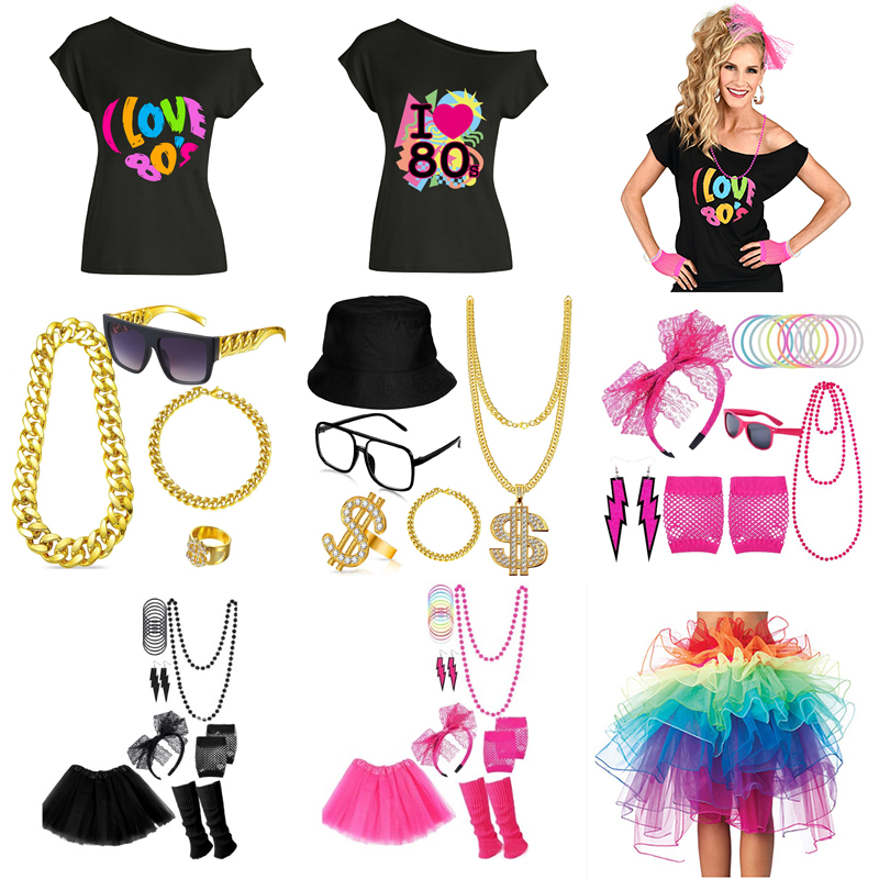 Women'S Accessories In The 80S - 80er Jahre Kostüm Accessoires Retro Frauen