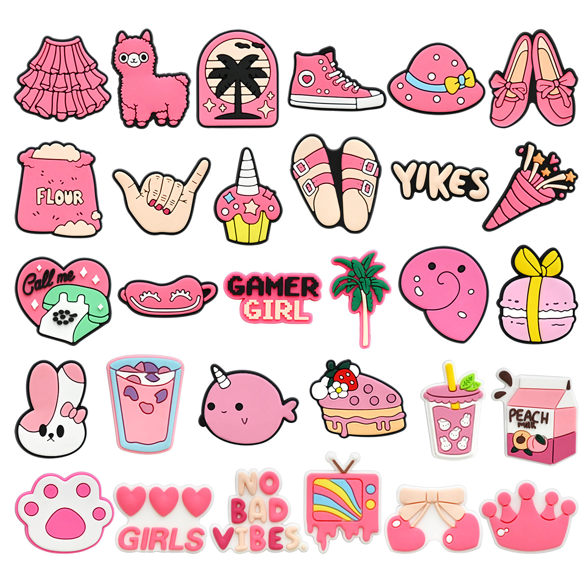 Women'S Accessories For Crocs - Niedliche rosa Schuh-Charms, Dekoration für Crocs
