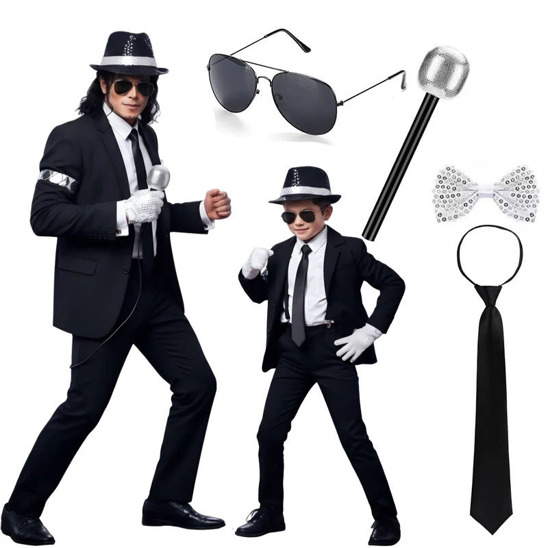 Women'S Accessories In The 80S - Jungen Herren 80er Disco-Kostüm Michael Jackson