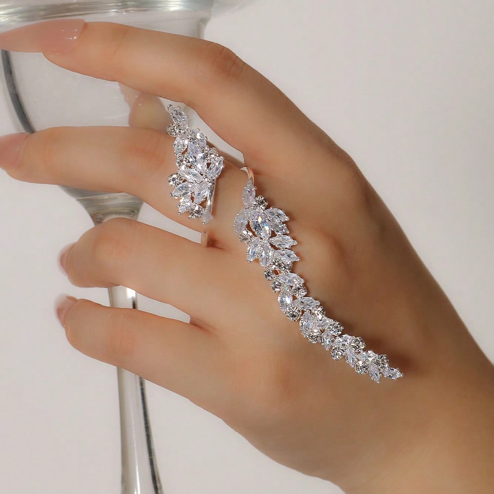 Women'S Accessories Gift Ideas - 1 Stück/Damen-Strassring, elegantes Schmuckzubehör, funkelndes Design