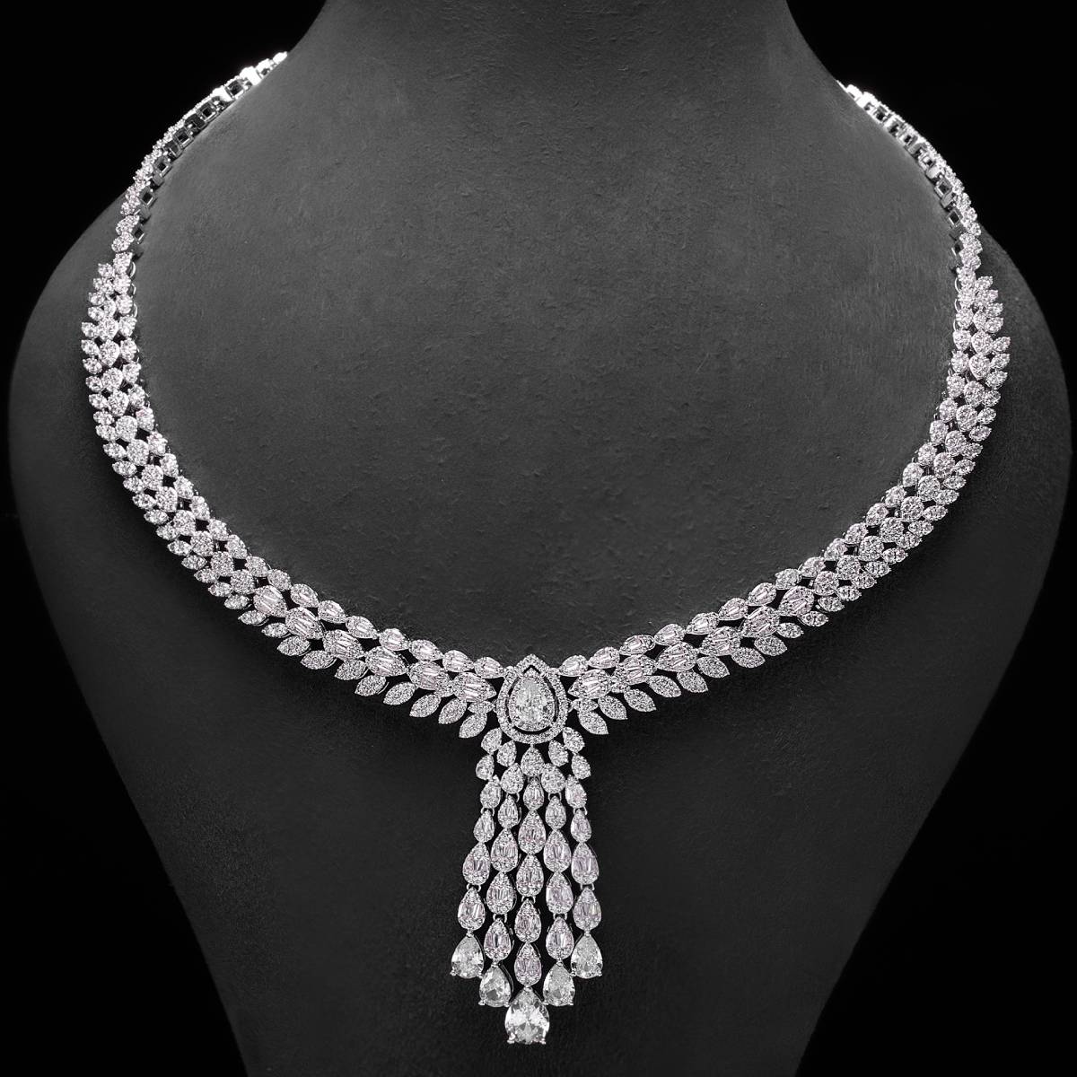 Women Accessories Uae - Funkelndes Wassertropfen-Hochzeitsschmuckset für Damen Kubisches Zirkonium