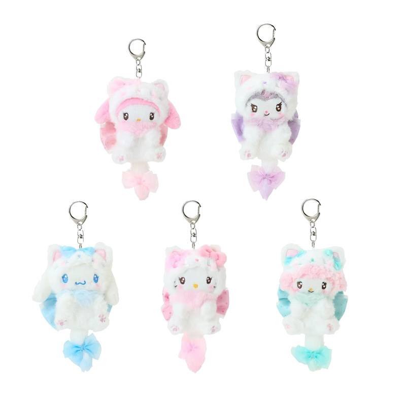 Women'S Key Accessories - Hello Kitty Creme-Katze Schleifenknoten-Kostüm Großer Schwanz