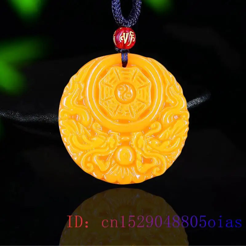 Women'S Yellow Accessories - Gelb Jade Drachen Anhänger Geschenke Männer