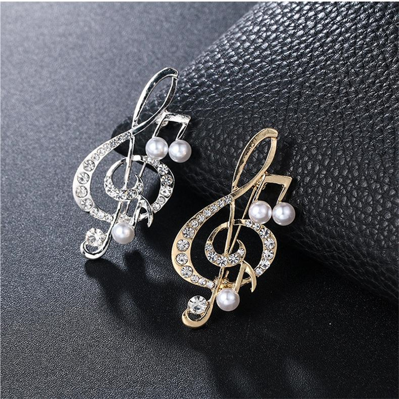 Women'S Accessories Gift Ideas - 1Pc Elegante Musical Note Broschen Stilvolle