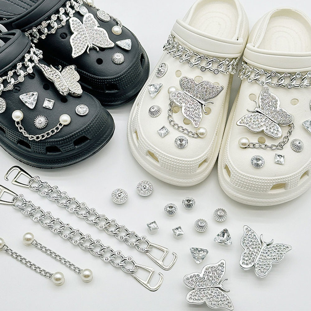 Women'S Accessories For Crocs - Glitzernde DIY-Schuh-Charms für Crocs Gartenschuhe Schnallenset