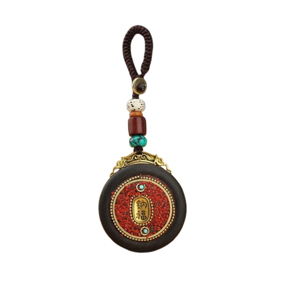 Women Accessories Nepal - Ethnischer Stil Ebenholz Auto-Schlüsselanhänger Retro Glücksbringer