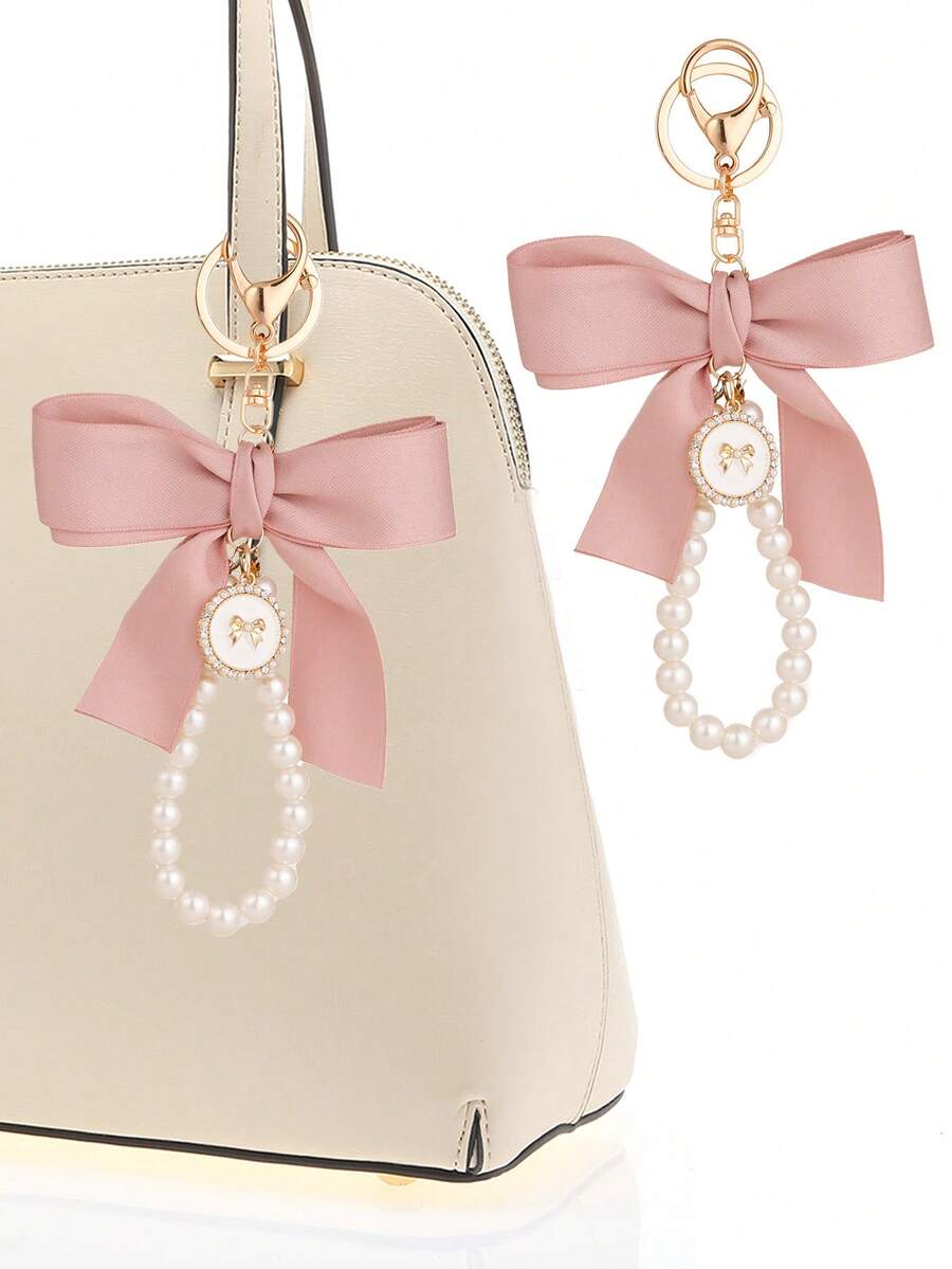Women'S Accessories Gift Ideas - 1 Stück Schleifenknoten-Schlüsselanhänger, Modischer Taschenanhänger &