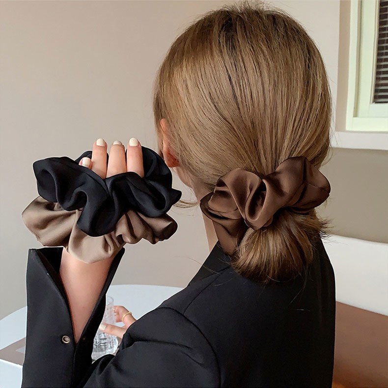 Hair Tie Velvet - Koreanische Frau Große Elegante Seide Gummi