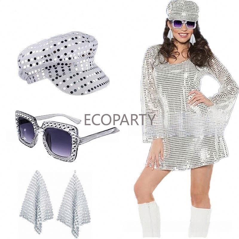 Women'S Accessories In The 80S - 2024 3PCS/5PCS 70er Jahre Disco Kostüm