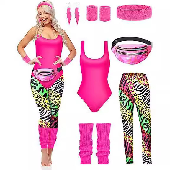 Women'S Accessories In The 80S - 1980er Jahre Partykostüm Damen Sportbekleidung Retro