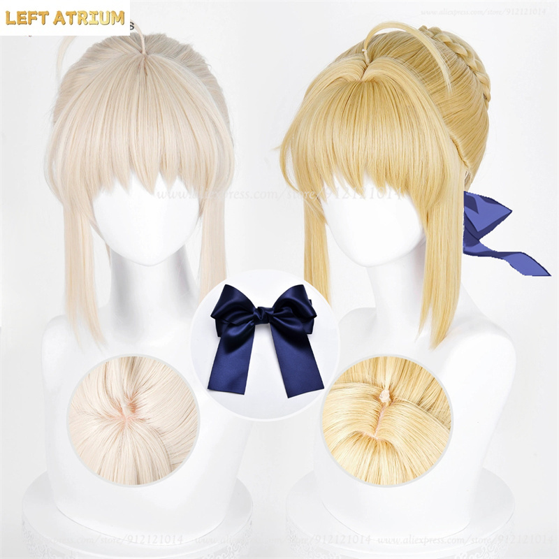 Women'S Yellow Accessories - Saber Altria Pendragon Cosplay Perücke Goldgelb/Hellgold