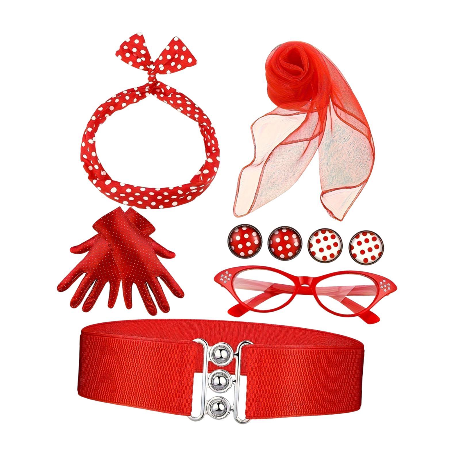 Women'S Accessories In The 1950S - 1950er Jahre Damen-Kostüm Ohrringe Handschuhe Faschingskostüm