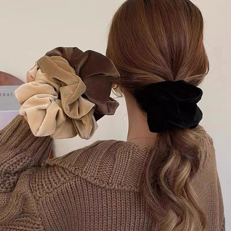 Hair Tie Velvet - 1-4PCS Frauen Haarband Vintage Samt Einfarbig