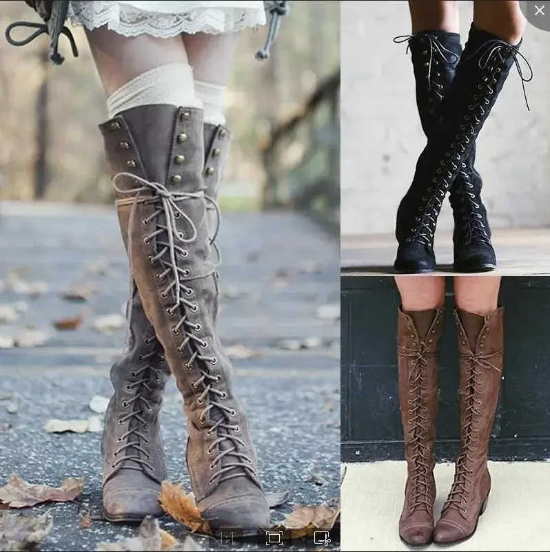 Women'S Viking Accessories - Mittelalterliches Kostüm Ritterstiefel Wikinger Cosplay Larp
