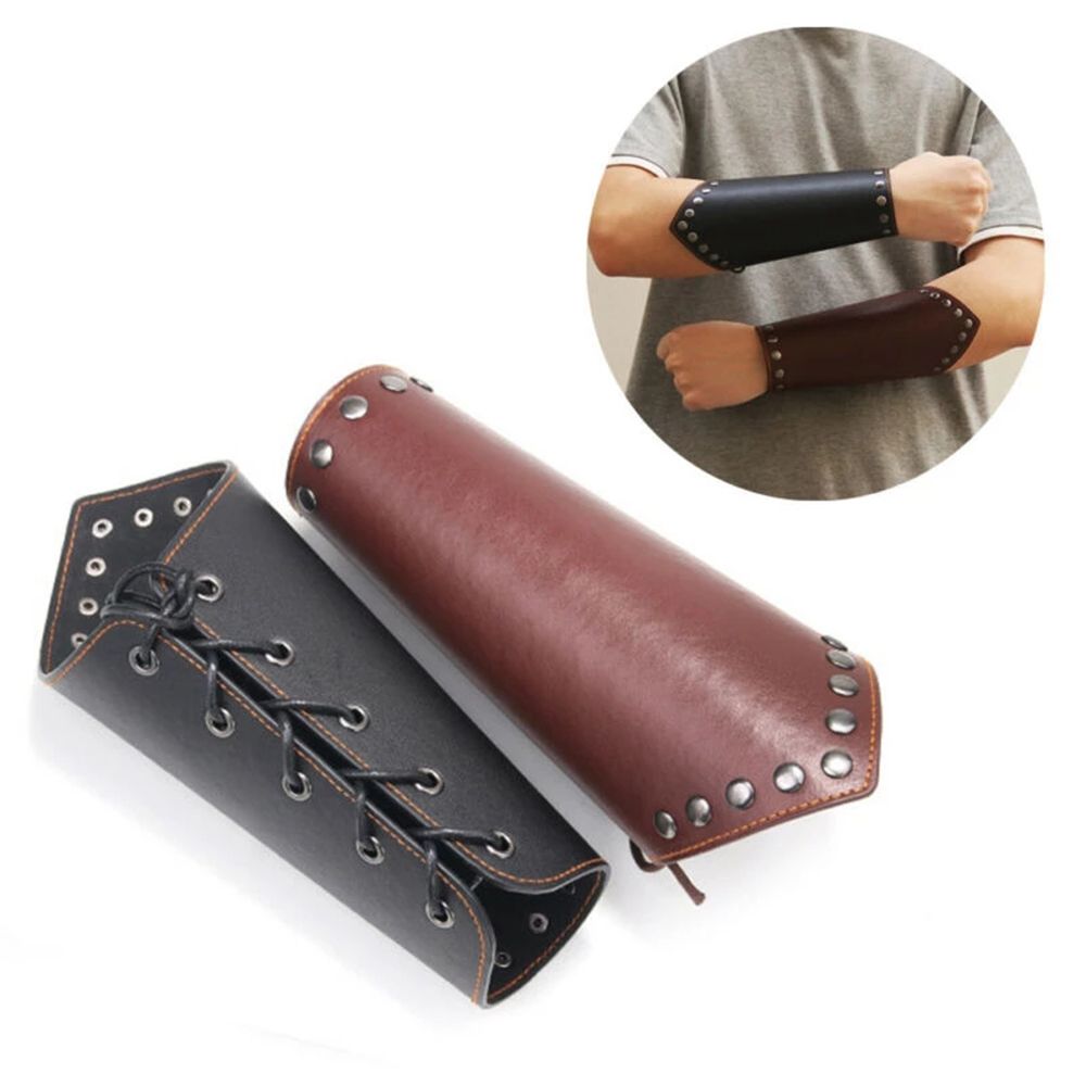 Women'S Viking Accessories - Sportzubehör Leder Bogenschießen Armschutz Punk Gauntlet