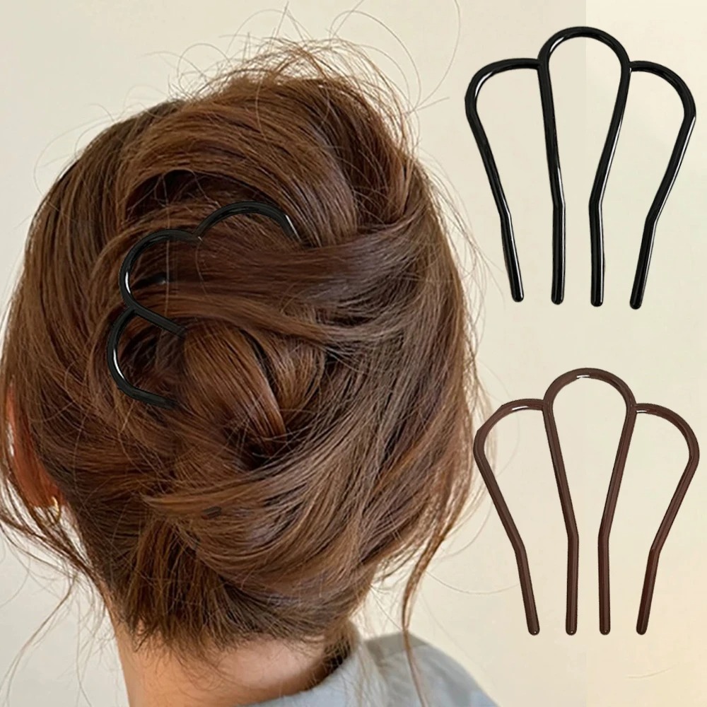 Hair Fork Stick - Elegante Weiche Acryl U-Form Haarstäbchen für