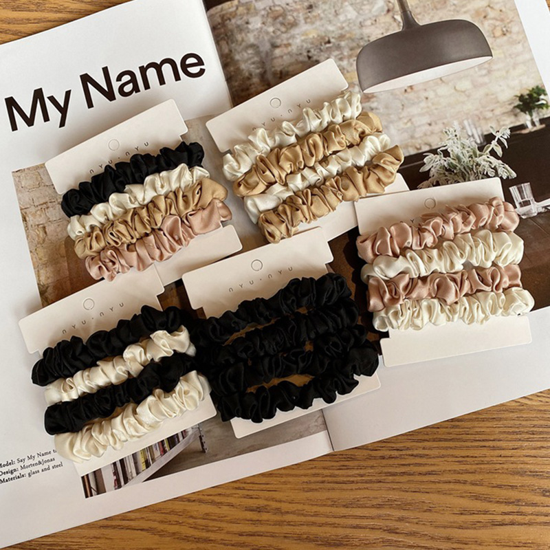Hair Tie Velvet - 4 Teile/satz Satin Seide Scrunchies Elastische
