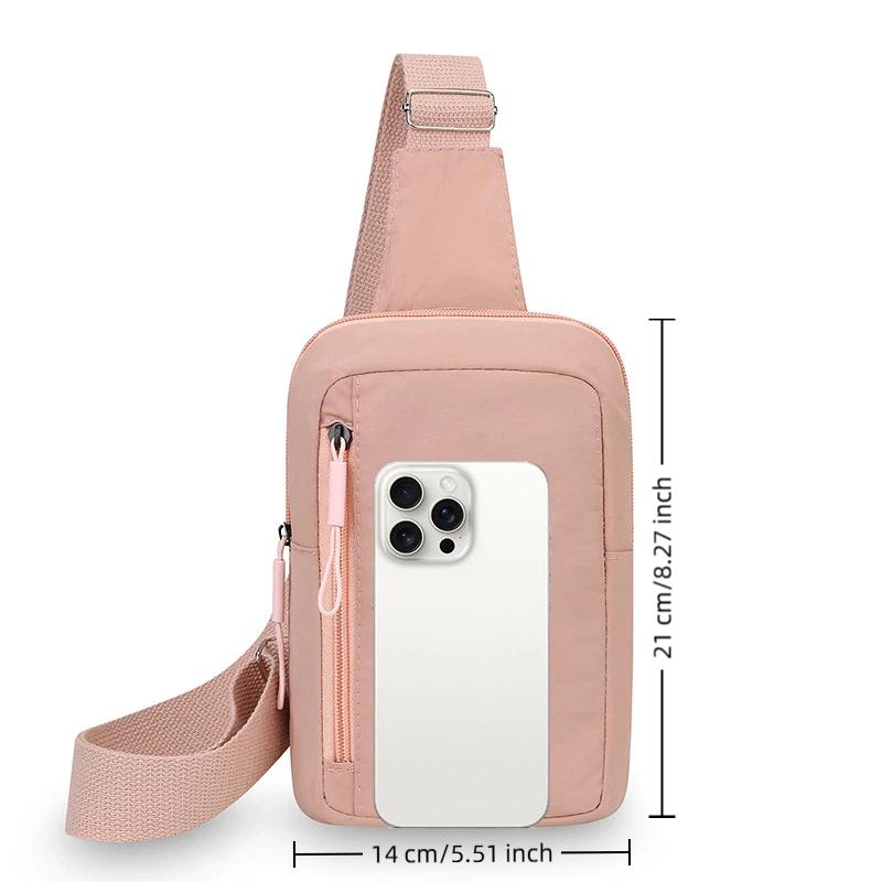 Women Accessories Pouch - Mini-Umhängetasche, stilvoller Crossbody-Brustrucksack, strapazierfähiges Nylon, kleine