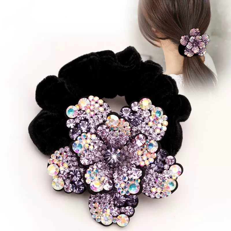 Frauen Strass Scrunchies Samt  – Hair Tie Velvet Bewertung und Preis