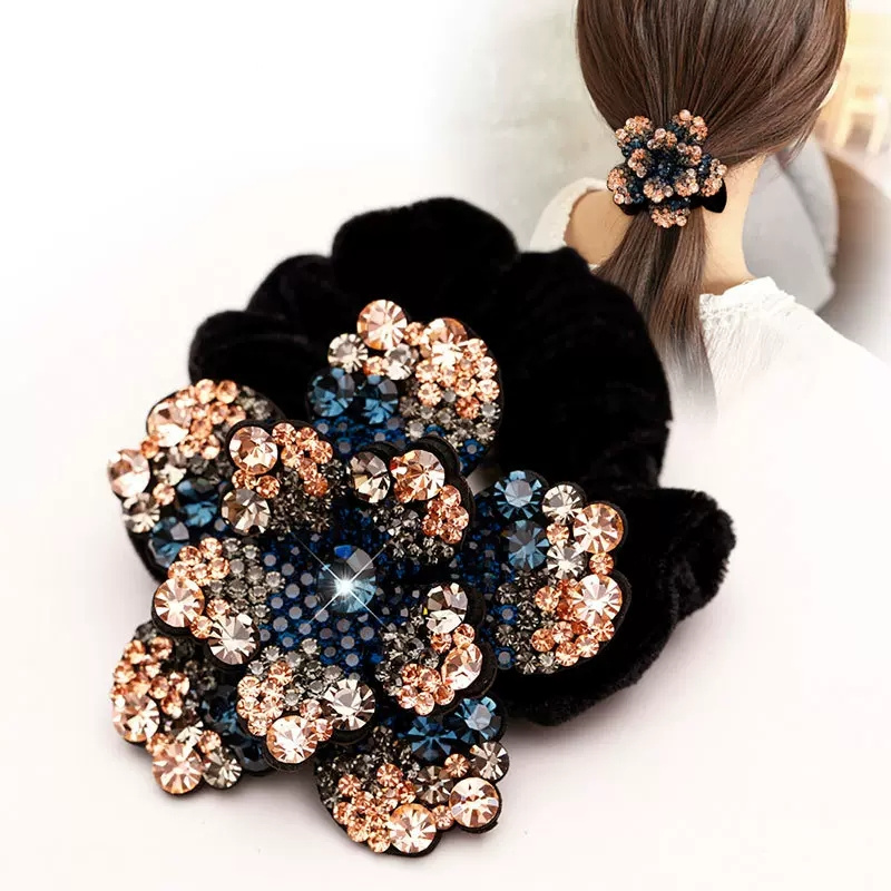 Frauen Strass Scrunchies Samt  – Hair Tie Velvet Bewertung und Preis