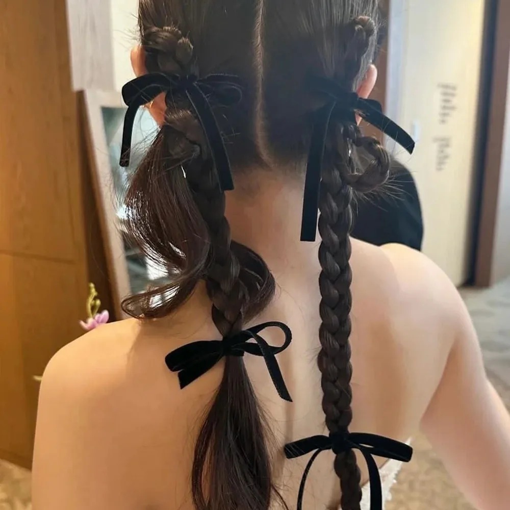 2 Stück Modische Schwarze Samt – Hair Tie Velvet Bewertung und Preis