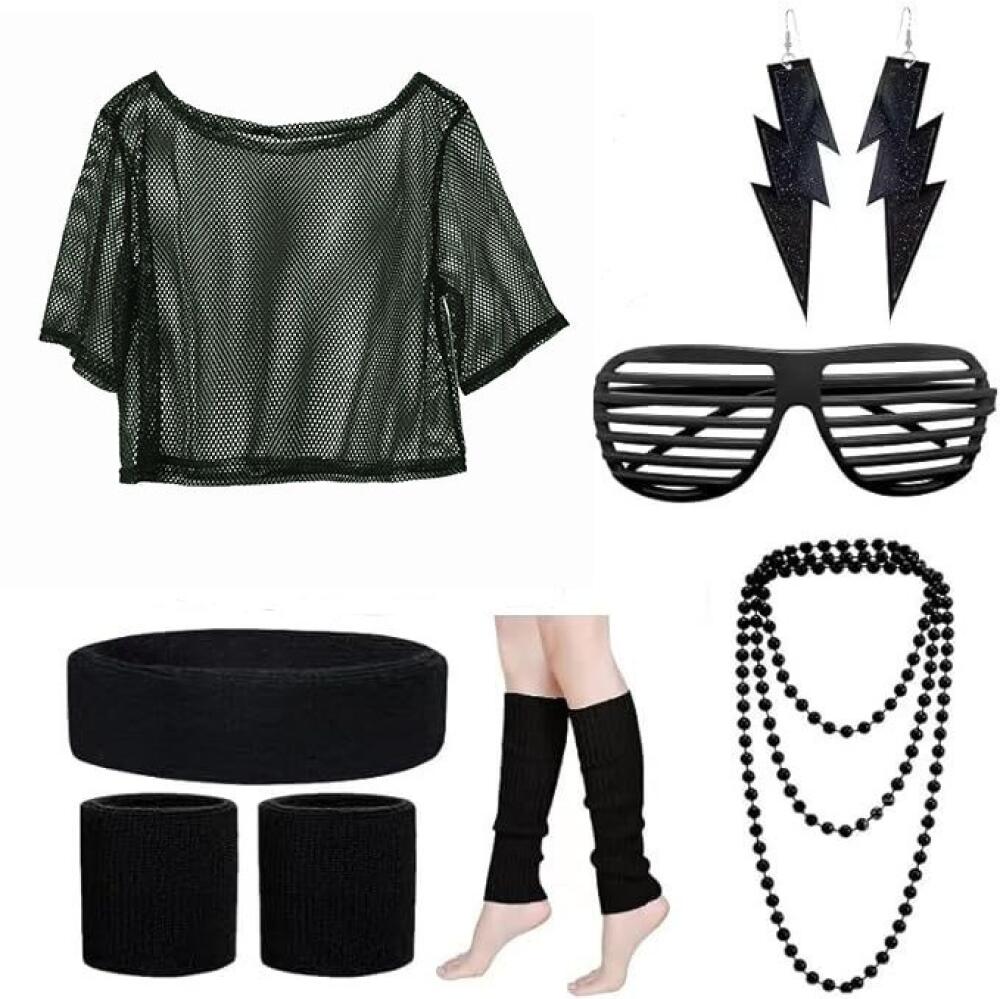 80er Disco-Party-Outfit-Set fü – Women'S Accessories In The 80S Bewertung und Preis