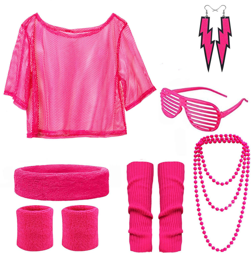 80er Disco-Party-Outfit-Set fü – Women'S Accessories In The 80S Bewertung und Preis