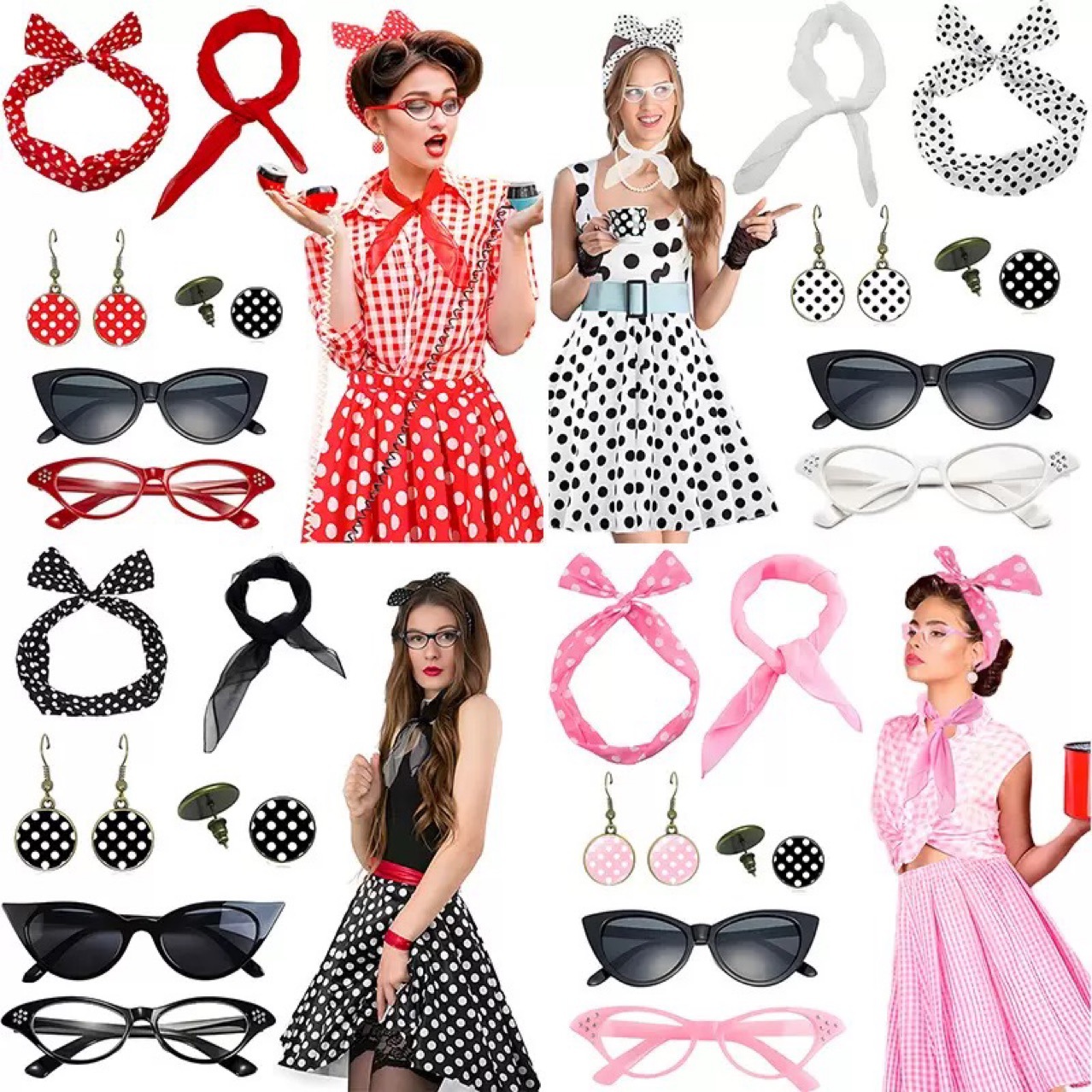 1950er Jahre Retro Party Cospl – Women'S Accessories In The 1950S Bewertung und Preis