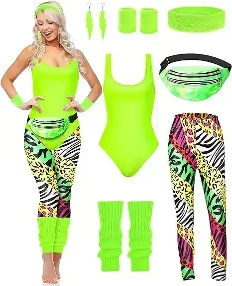 7-teiliges 80er-Jahre-Fitness- – Women'S Accessories In The 80S Bewertung und Preis