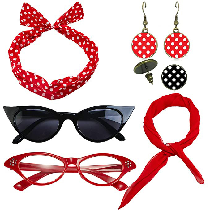 50er 80er Disco Party Kostümzu – Women'S Accessories In The 1950S Bewertung und Preis