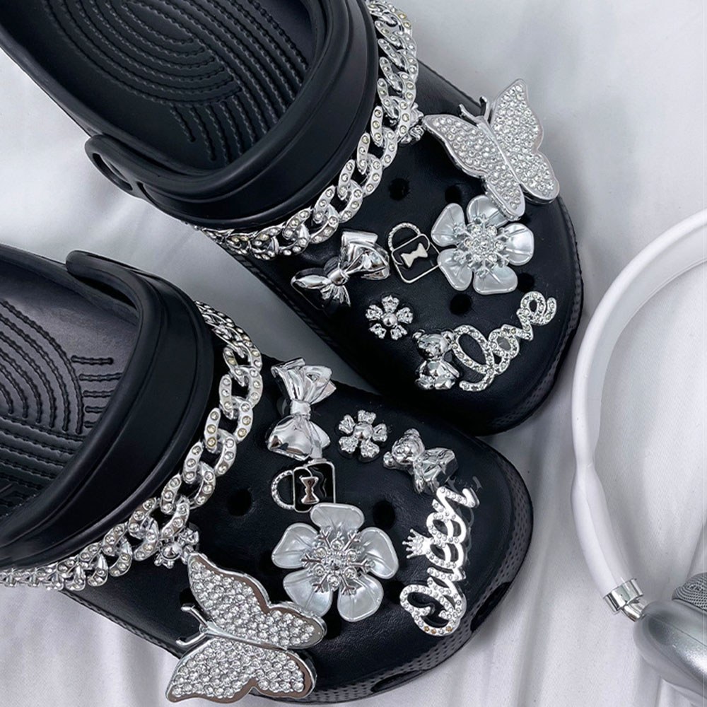 Glitzernde DIY-Schuh-Charms fü – Women'S Accessories For Crocs Bewertung und Preis