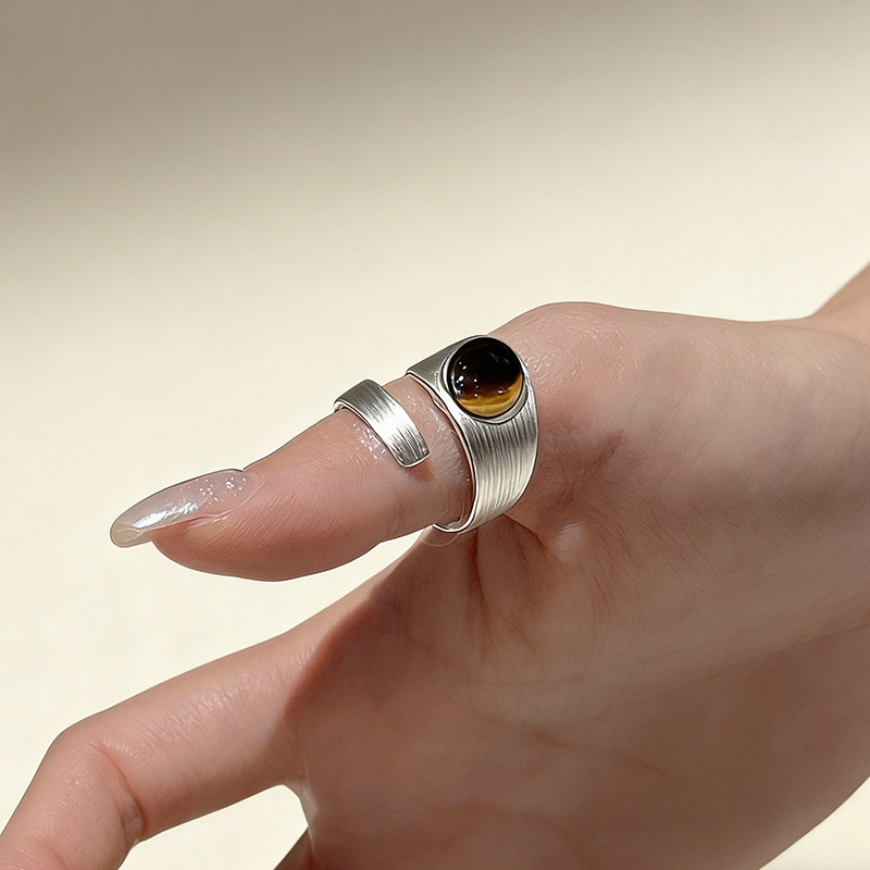 MOJOY Retro-Ring mit bernstein – Women Accessories Drawing Bewertung und Preis