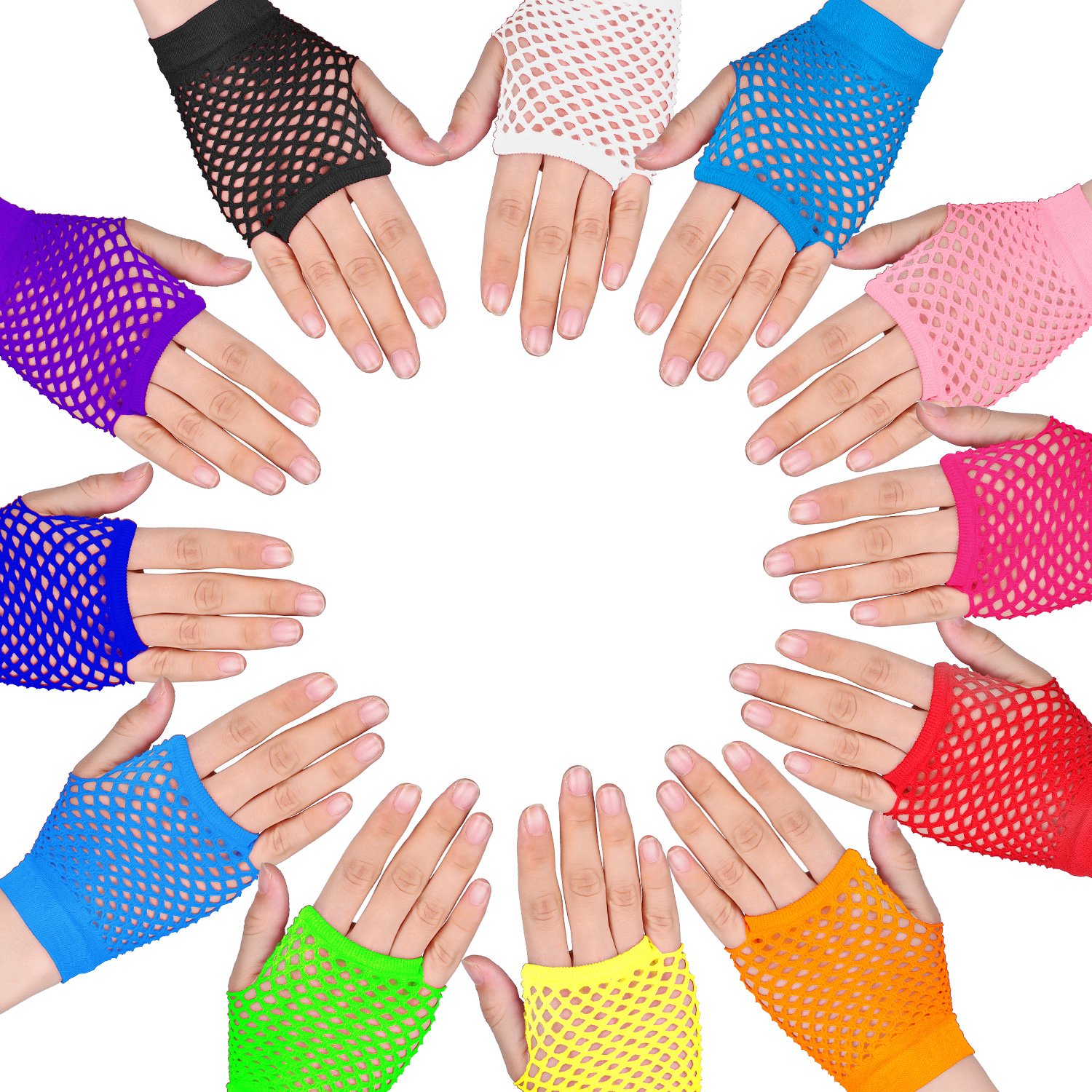 24 Paar fingerlose Neon-Netzha – Women'S Accessories In The 80S Bewertung und Preis