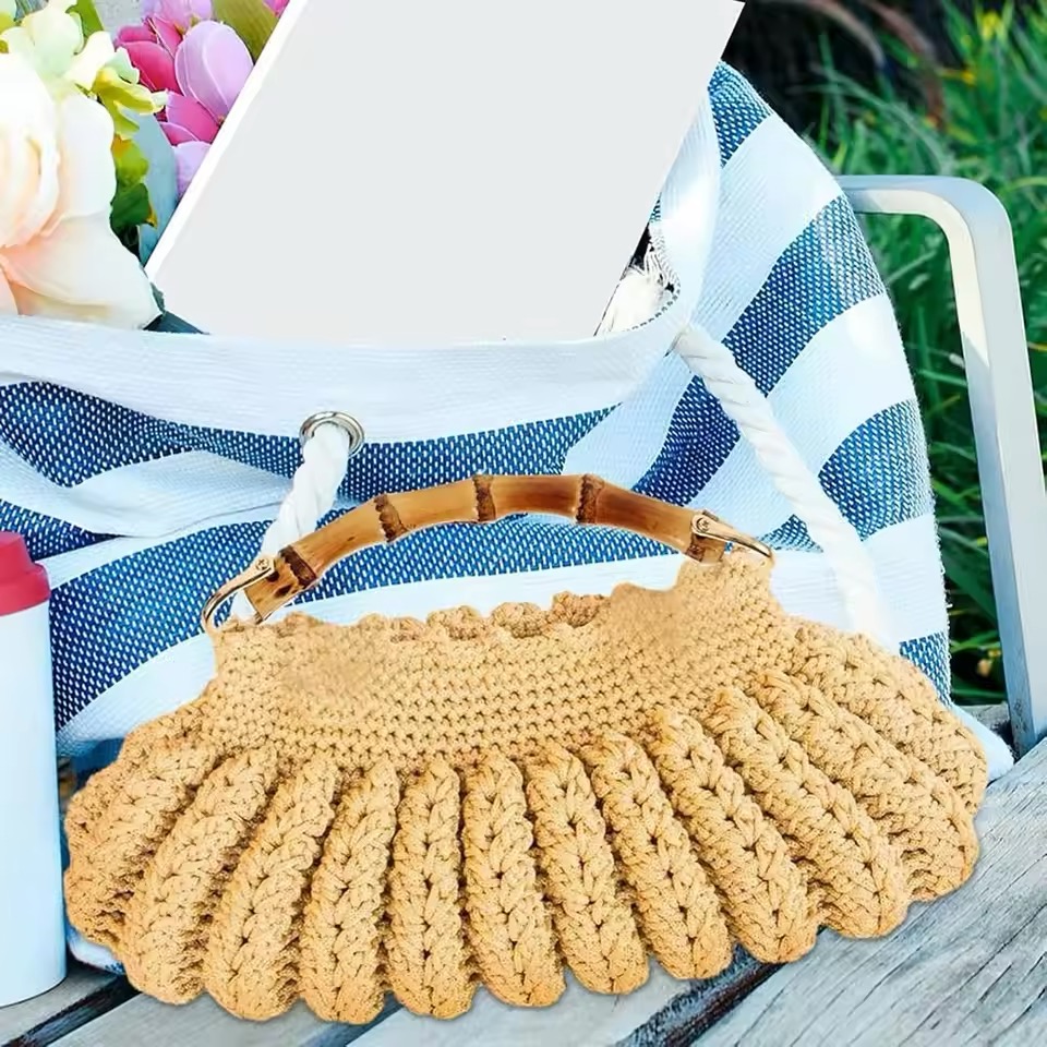 1pcs 15,5 cm Bambus griff für  – Women'S Accessories Purse Bewertung und Preis