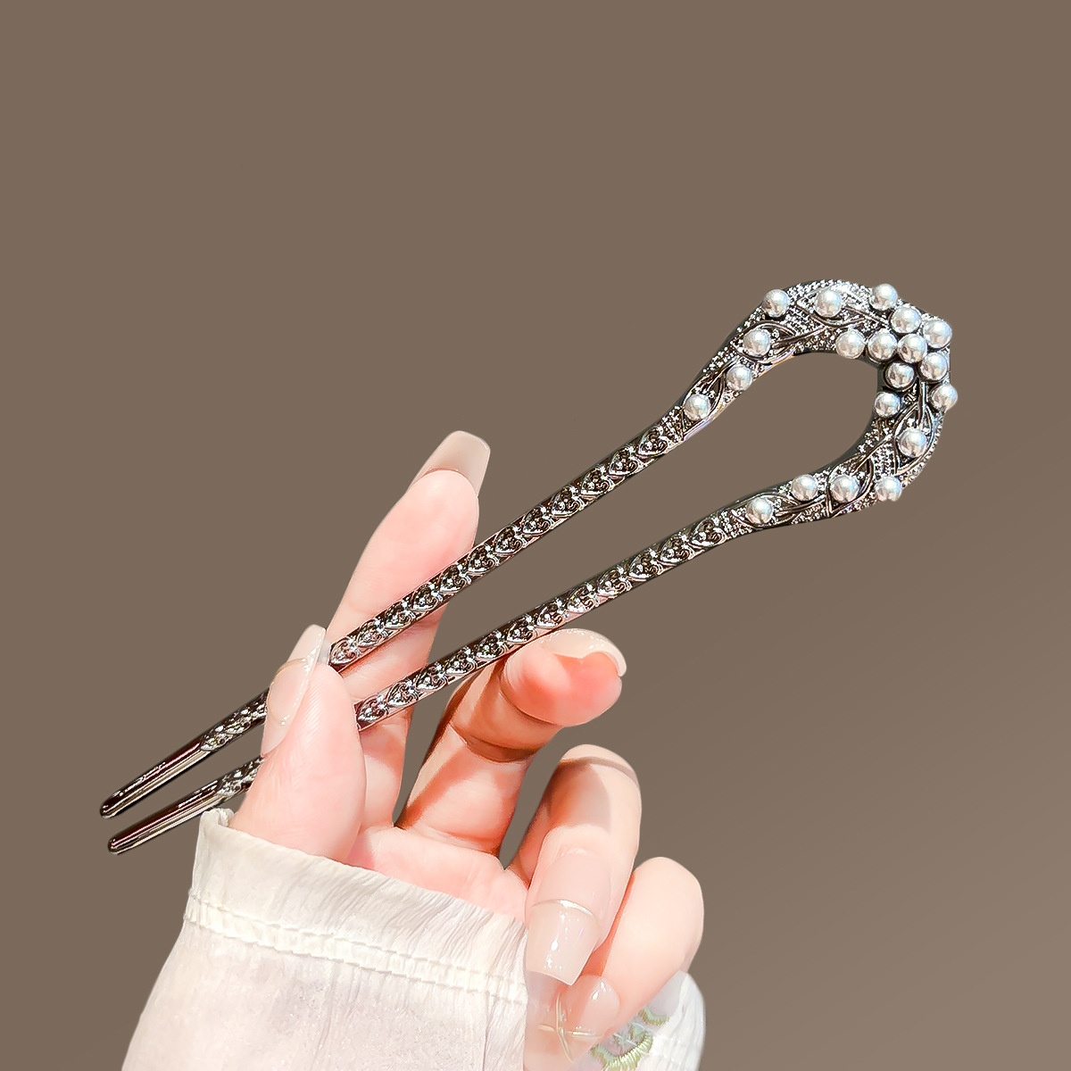 Neue Perle U-förmige Haarnadel – Hair Fork Stick Bewertung und Preis