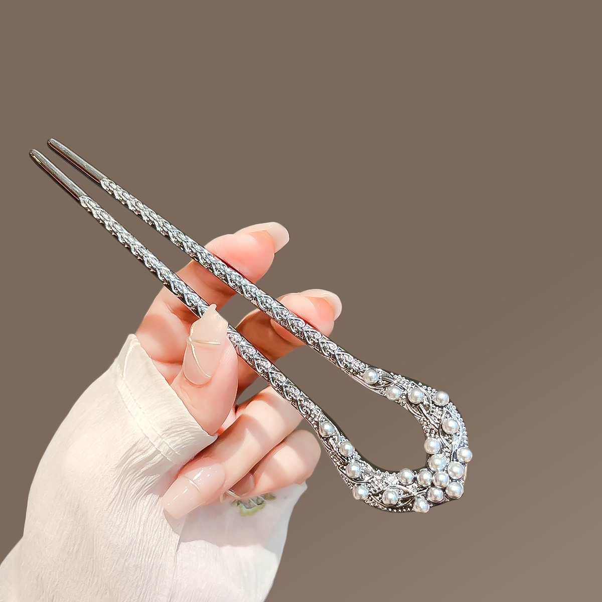 Neue Perle U-förmige Haarnadel – Hair Fork Stick Bewertung und Preis