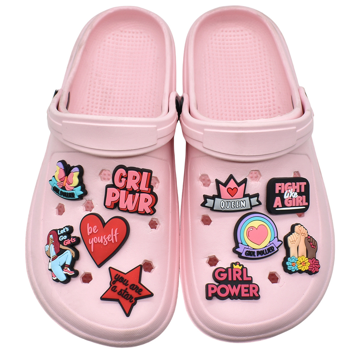 Süße rosa Power Schuh Charms D – Women'S Accessories For Crocs Bewertung und Preis