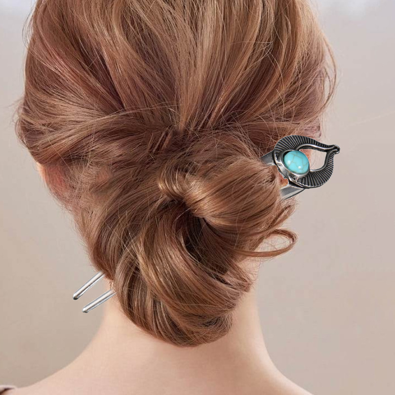 Ägypten Türkis U-Form Haar Gab – Hair Fork Stick Bewertung und Preis