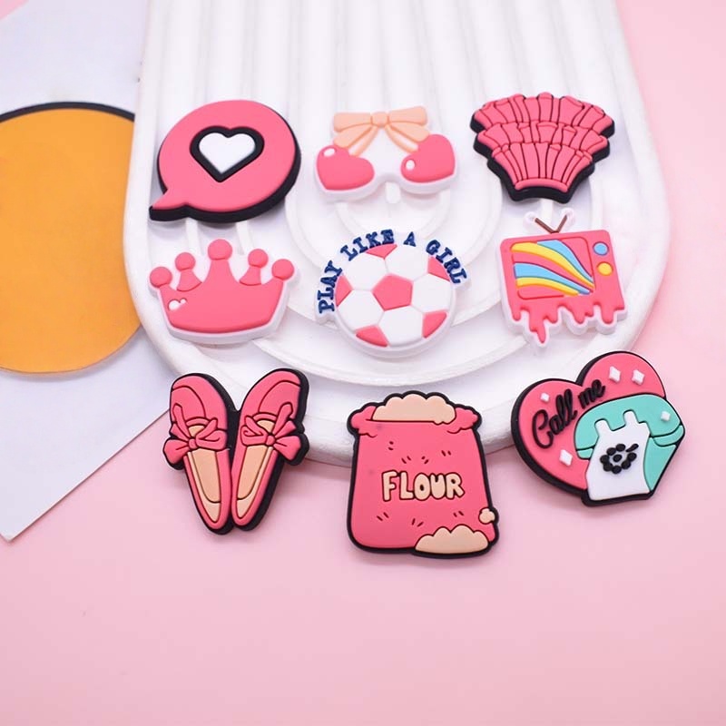 16 Stück rosa Schuhanhänger fü – Women'S Accessories For Crocs Bewertung und Preis