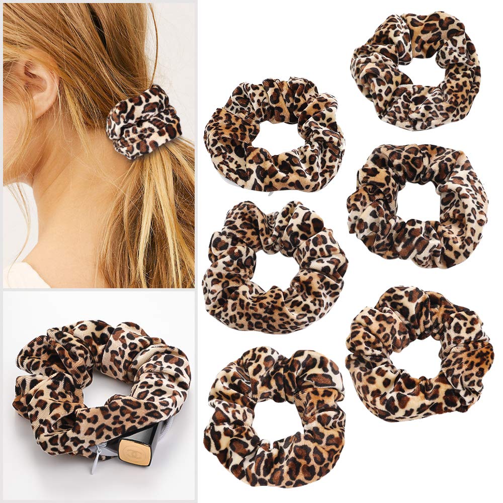 1/6 Stück Leoparden-Samt-Haarg – Hair Tie Velvet Bewertung und Preis