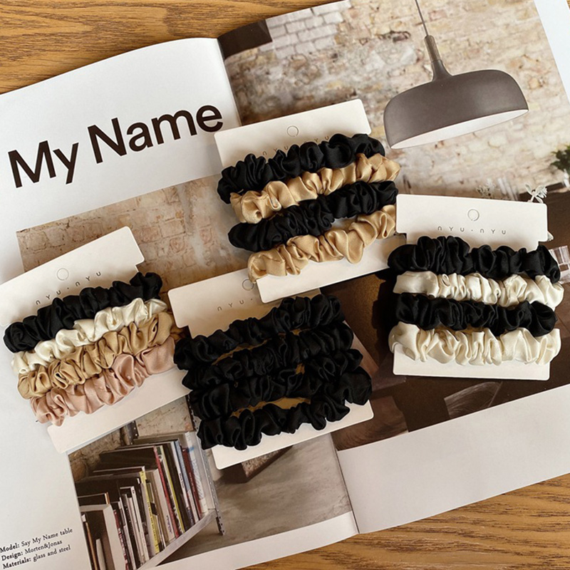 4 Teile/satz Satin Seide Scrun – Hair Tie Velvet Bewertung und Preis