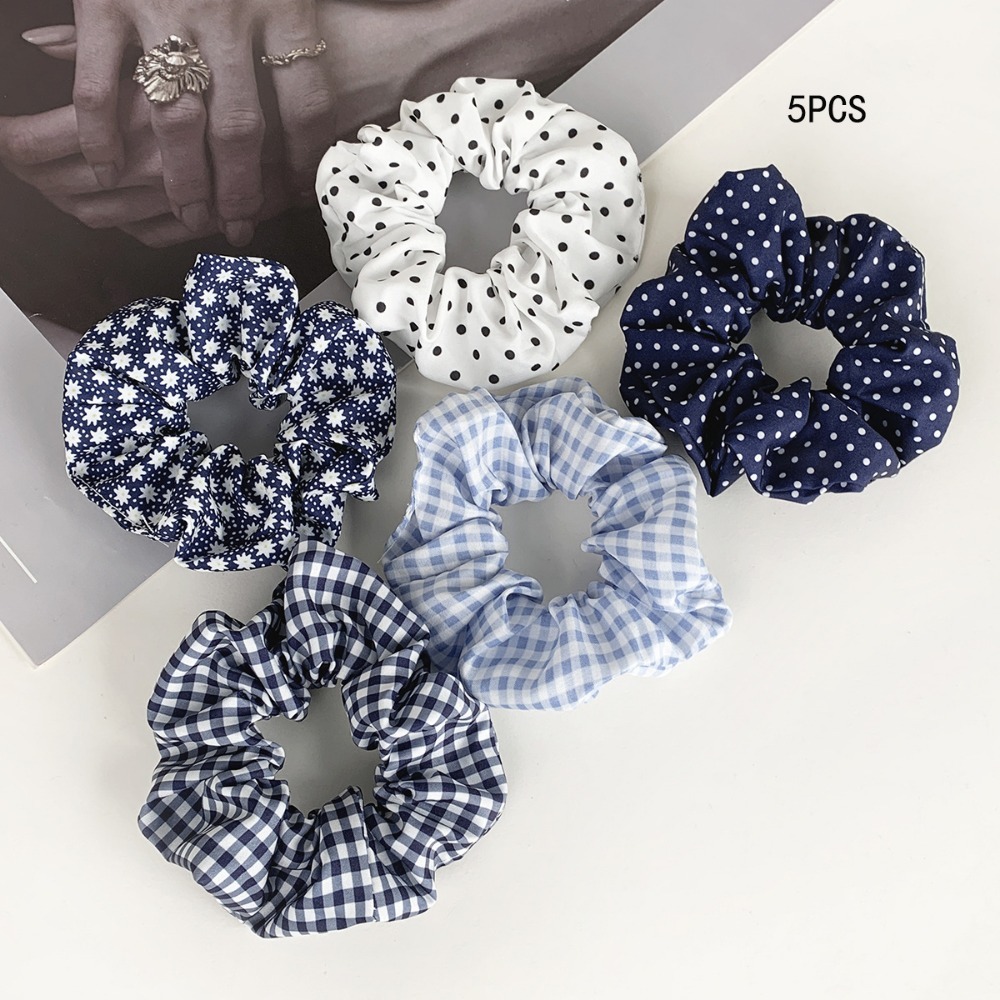5 Stück gepunktete Haargummis, – Hair Tie Velvet Bewertung und Preis