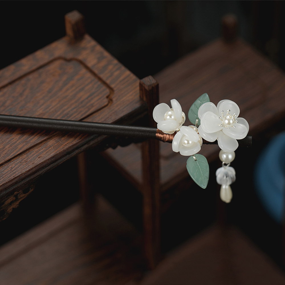 Retro Blume Haarnadel Mit Perl – Hair Fork Stick Bewertung und Preis