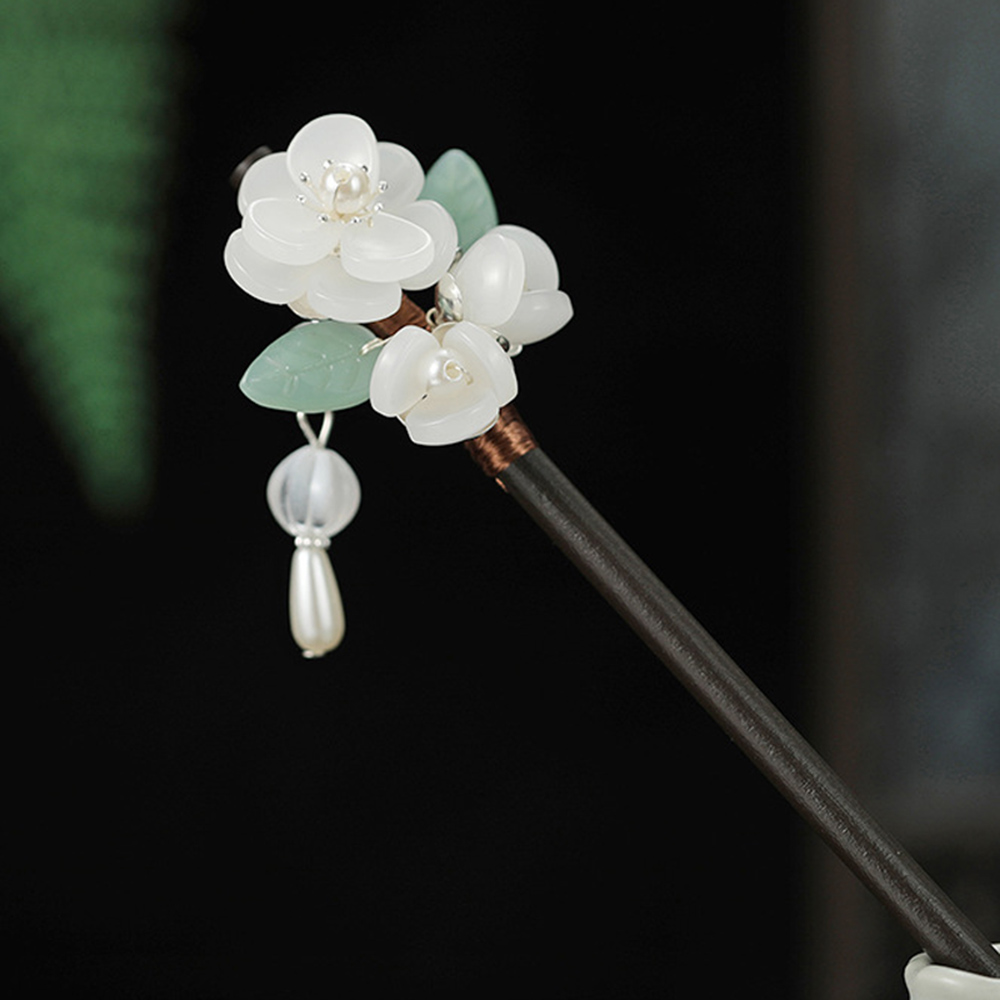 Retro Blume Haarnadel Mit Perl – Hair Fork Stick Bewertung und Preis