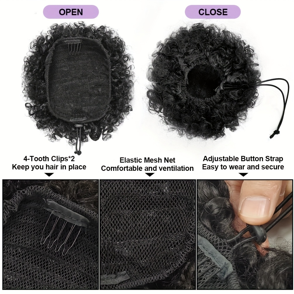 Afro Kinky Puffs 100 % Echthaa – Women Accessories India Bewertung und Preis